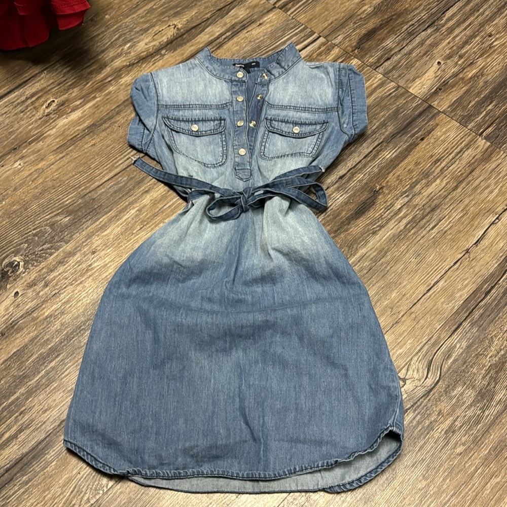 Gap kids denim dress- L